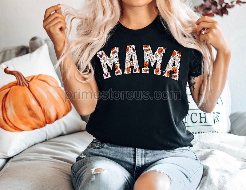 Retro Halloween Mama Sweatshirt And Hoodie Halloween Mom Shirt Cute Mama Ghost Shirt Spooky Mama Shirt Hippie Halloween Shirt