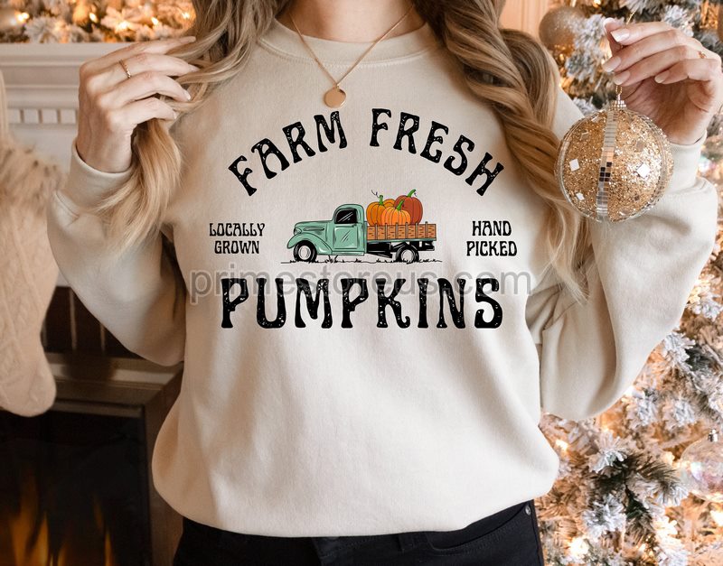 Farm Fresh Pumpkins Fall Women Sweatshirt Thanksgiving Sweater Fall Pumpkin Fall Tee Pumpkin Patch Autumn Tee Halloween Women Sweater