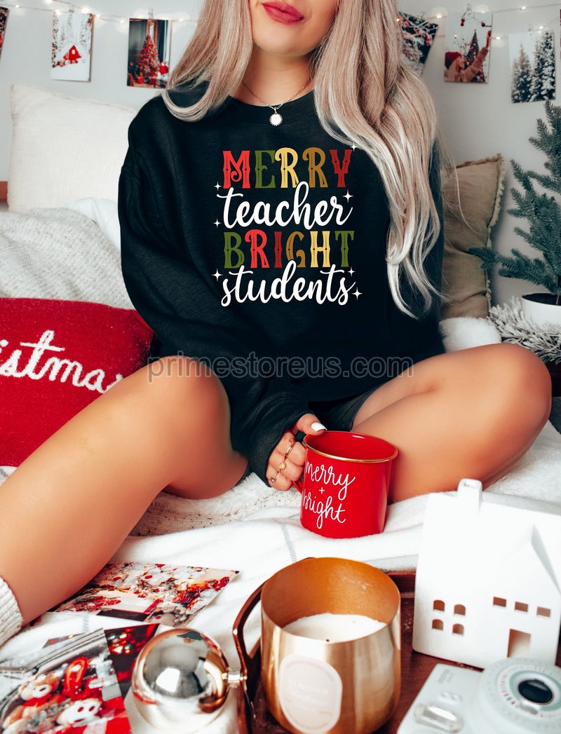 Christmas Teacher Sweatshirt Christmas Gift For Teacher Teaching Tee Teachers Day Teachers Life Shirt Teacher Lifechristmas Sweatshirt