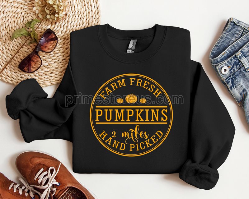 Hand Picked Pumpkin Shirt Farm Fresh Shirt Thanksgiving Sweatshirt Pumpkin Autumn T Shirt Fall Season Shirt Thanksgiving Gift For Her