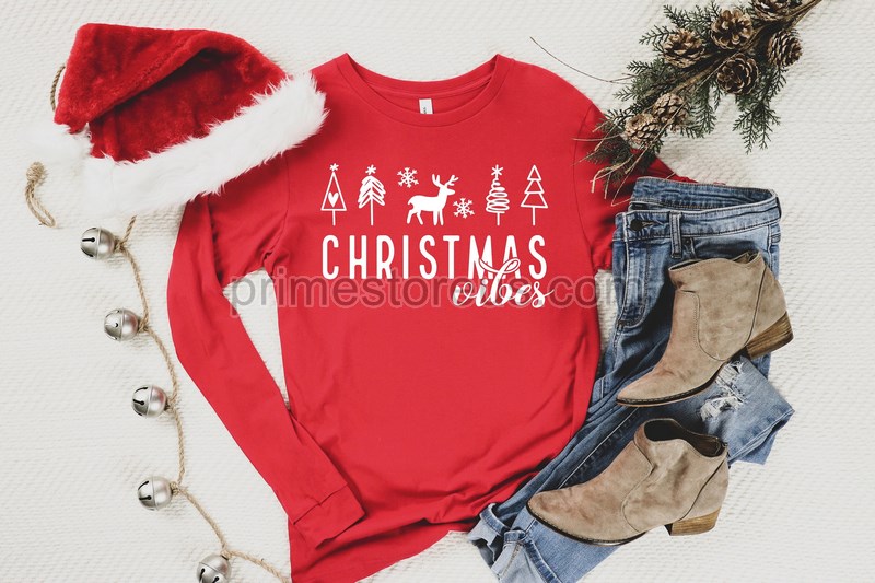 Christmas Vibes Sweatshirt For Womenchristmas Sweatshirtholiday Sweatshirtchristmas Giftchristmas Vibes Trees Shirtchristmas Vibes Tee