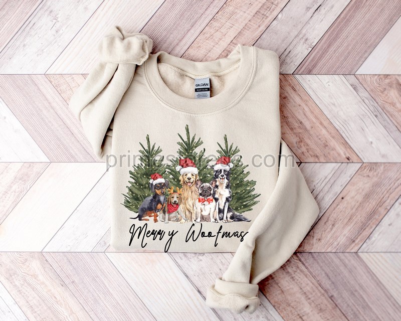 Christmas Dog Shirt Merry Woofmas Sweatshirtmerry Dogmas Dog Mom Giftdog Mom T-shirt Christmas Dog Shirtchristmas Dog T-shirt