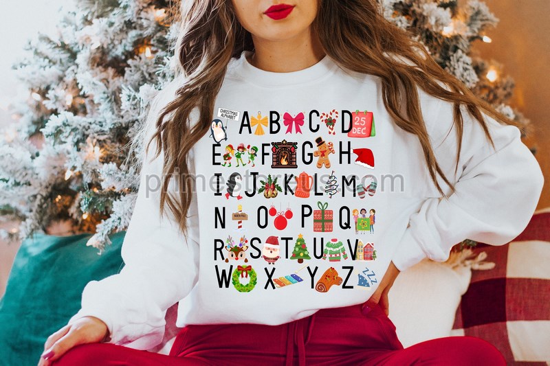 Christmas Alphabet Teacher Shirtschristmas Abc Shirtchristmas Teacher Shirtsanta' S Favorite Teacherpre-k Teacherteacher Holiday Shirt