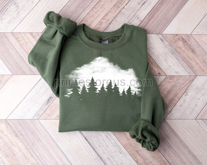 Mountain Pine Tree Sweatshirt Mountain Shirtpine Tree Shirt Camp Outdoors Nature Campers T-shirt Tent Forest Camper Nature Lovers Shirt