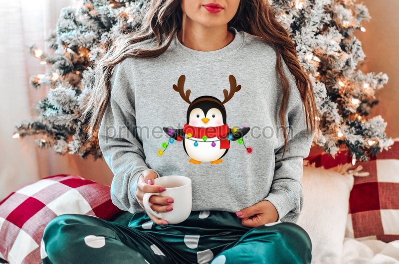 Christmas Penguin Shirt Penguin In Santa Hatchristmas T Shirtchristmas Giftcute Christmas Shirtpenguin Mom Christmas Giftpenguin Shirt