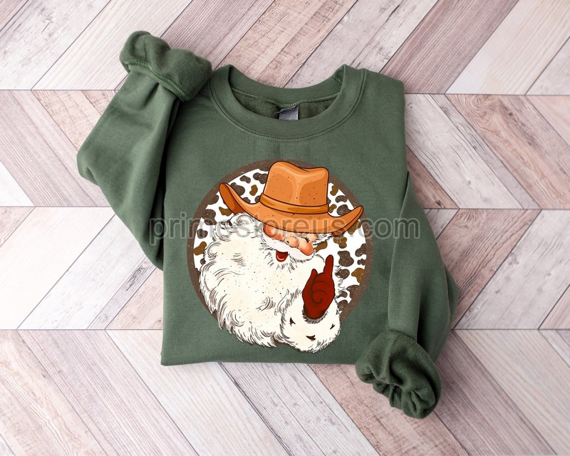 Cowboy Santa Western Christmas Shirtcowboy Christmas Sweatshirt Country Christmas Sweater Western Christmas Shirt Christmas Gifts