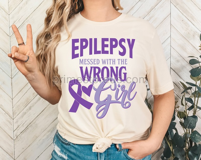 Epilepsy Awareness Shirt Funny Epilepsy Shirt Funny Epilepsy Gift Epilepsy Warrior Tshirt Epilepsy Mom Shirt Purple Ribbon Shirt