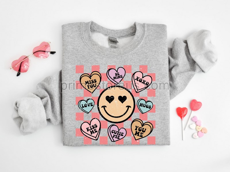 Cute Teacher Valentine Shirt Retro Heart Sweatshirt Positive Affirmations Shirt Love Teacher Tee Teacher Shirtvalentine Teacher Shirt