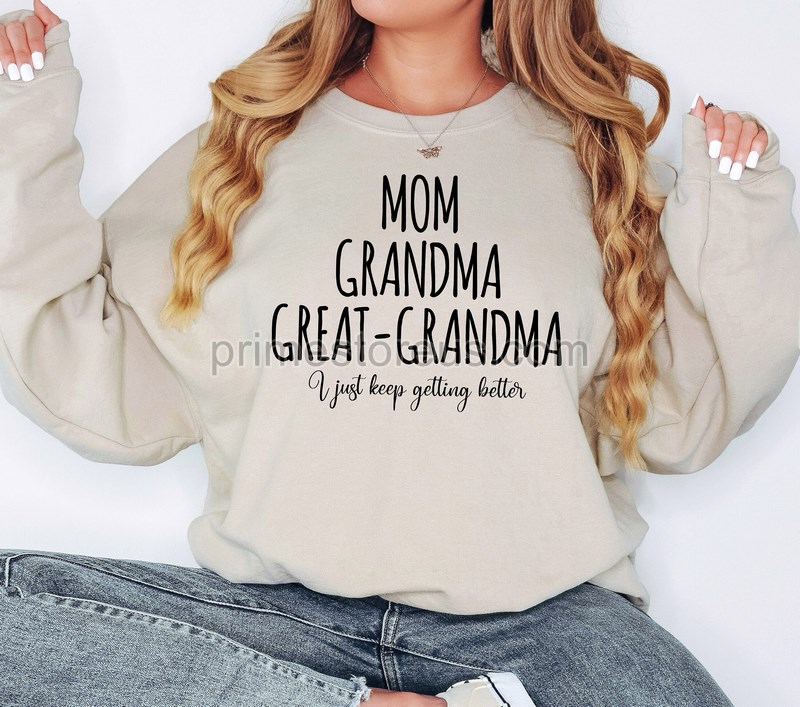 Mom Grandma Great-grandma Sweatshirt Great Grandma Pregnancy Announcement Great-grandma Gift Family Baby Announcement Shirts