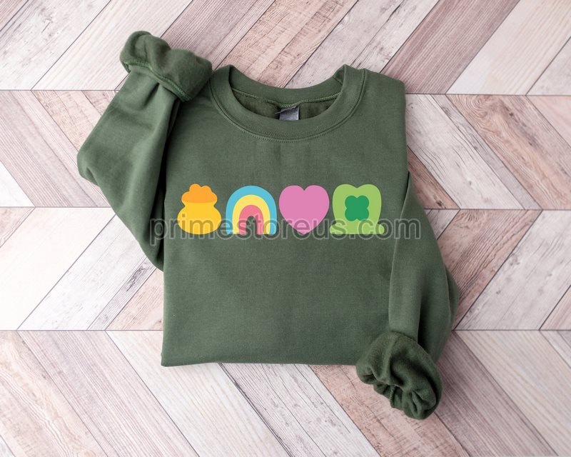 Lucky Charm Sweatshirt Rainbow St Patricks Day Shirt Shamrock Shirtst Pattys Day Lucky Shirtsaint Patricksst Patrick's Day Sweatshirt