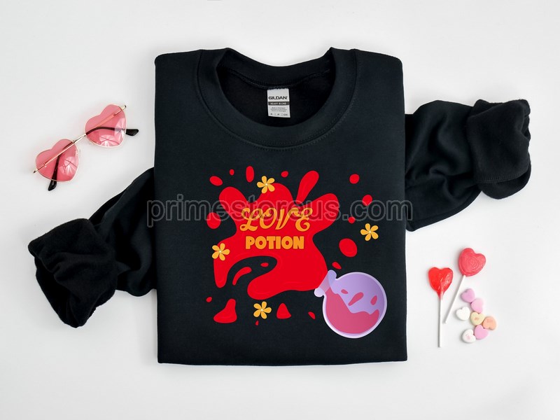 Cupid Sweatshirt Love Potion Shirt Valentine's Shirt Martini Crewneck Single Girls Shirt Matching Love Shirt Lover Shirtbe Mine Shirt