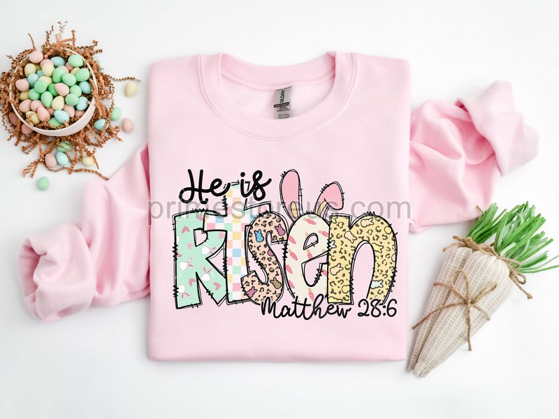 Easter He Is Risen Shirteaster Religious Shirteaster Cross Shirteaster Jesus Shirt Christian Easter Shirteaster Teeeaster Bible Verse