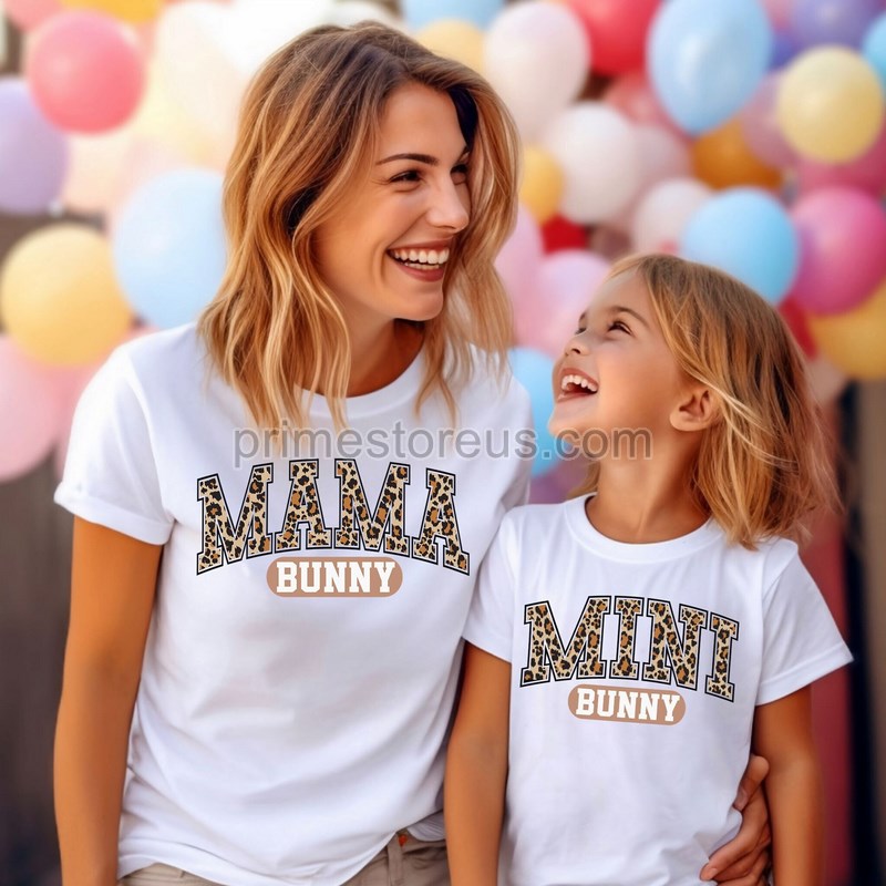 Mama Or Mini Easter Day T-shirt Mama Bunny Shirtpregnancy Shirtmini Bunny Shirt Mom Easter Shirt Mom Daughter Easter Shirteaster Gift