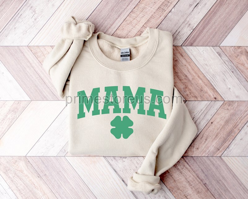 Cute Mama St Patrick's Day Sweatshirt Lucky Mama Sweatshirt Womens Irish Sweatshirt Irish Mama Sweatshirt Grandma Sweatshirt New Mom