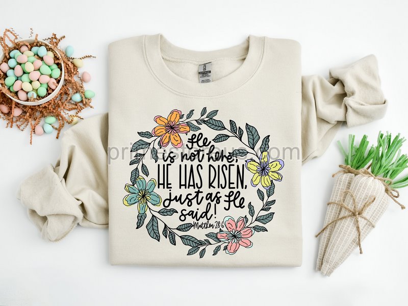 He Has Risen Sweatshirthe Is Risen Shirt Matthew 286easter Jesus Shirtbible Verse Shirtchristian Easter Appareleaster Religious Shirt