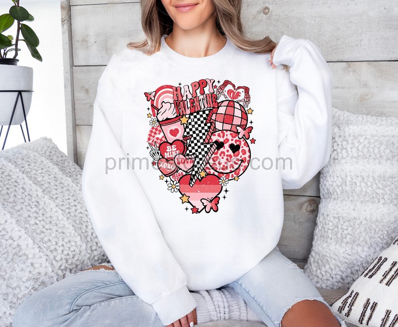 Retro Valentines Shirtcheckered Hearts Valentines Sweatshirtvalentine Hearts Sweatshirt Valentine's Day Shirt Couple Matching Shirt