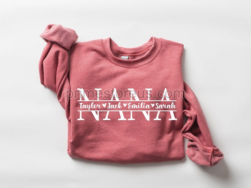 Nana With Custom Kids Name Gigi Shirt Grandma Sweatshirt Mothers Day Gifts Gigi Sweatshirt Gifts For Grandma Nana And Grandkids Shirt