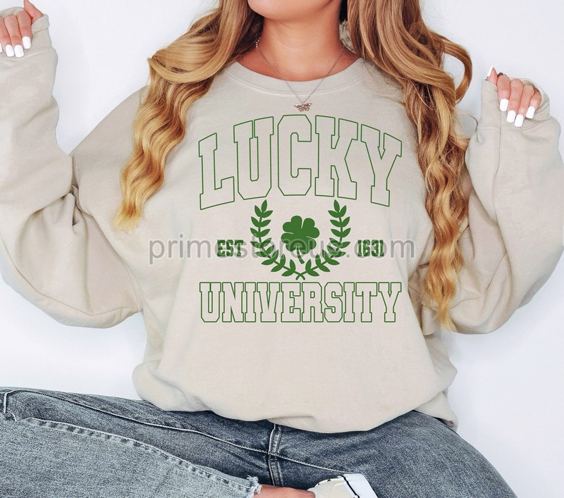 Lucky University Sweatshirtlove St Patrick's Day Sweatshirtcute St Patrick's Day Teepatrick's Green Sweatshirtirish Sweatshirtlucky Tee