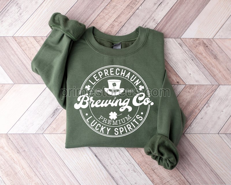 Leprechaun Brewing Co Shirtst Pattys Day Shirt Irish Gifts Cute St Patrick's Day Irish Sweatshirt Funny Drinking Shirtslucky Spirits