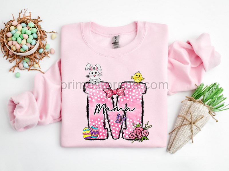 Custom Easter Mama Sweatshirtnana Easter Sweater Mom Easter Shirt Cute Easter Shirt Mamas Bunnies Shirt Easter Gift