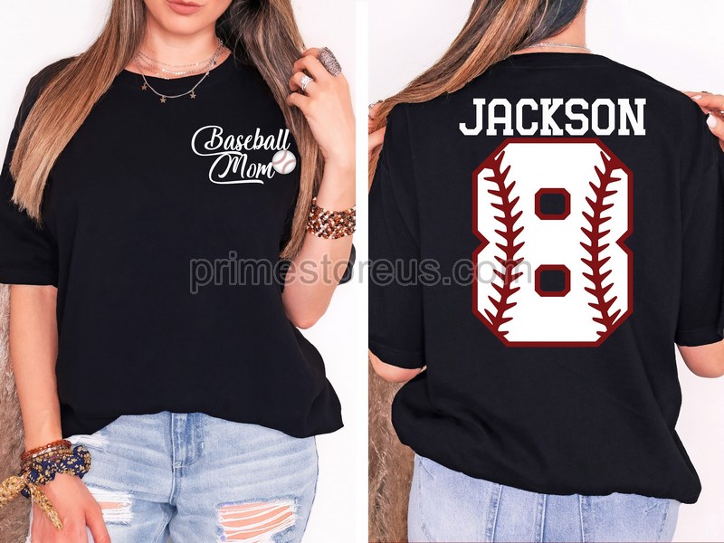 Baseball Mom Shirt With Kids Namebaseball Number Shirtbaseball Season Mama Shirt Gift For Baseball Lover Mom Shirt Mothers Day Gift Mom