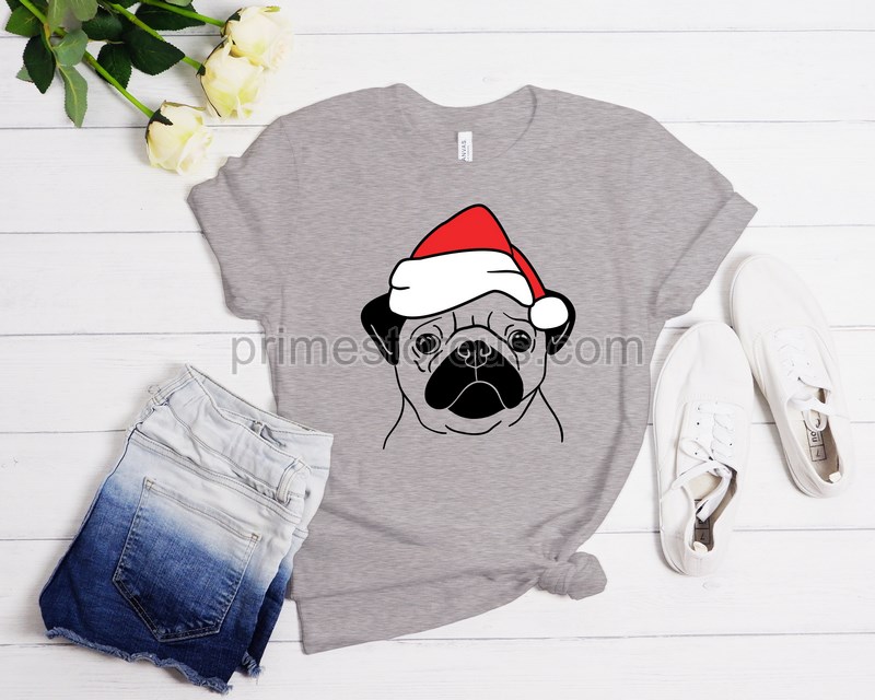 Santa Pug Christmas Pug Pug In Santa Hat Christmas Shirts For Family Christmas Pajama Matching Christmas Family Matching Shirt