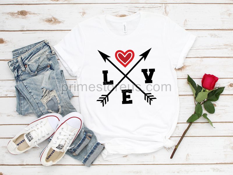 Love Crossed Arrows Valentines Day Love Shirt Valentines Shirt Valentines Day Shirt Love Teelove T Shirt Valentines Women Shirt