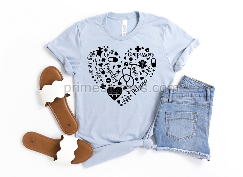 Nurse Heart Shirt Nurse Shirt Nursing School T Shirt Nursing School Tee Nurse Shirt Funny Nursing Shirt