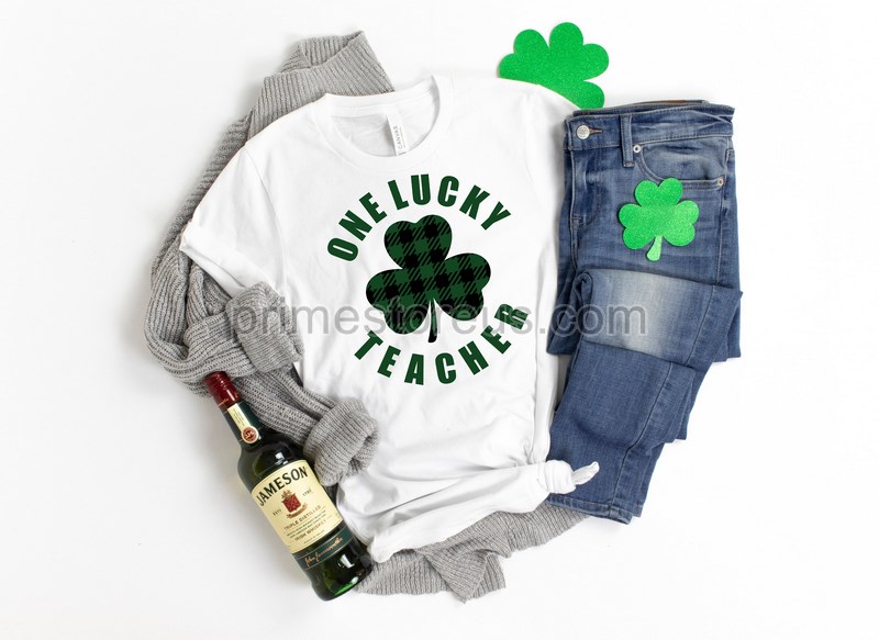 Luckiest Teacher Ever Teacher St Patrick Day Shirt Cute St Patrick Day Shirt Patty Day Shirt St Patrick