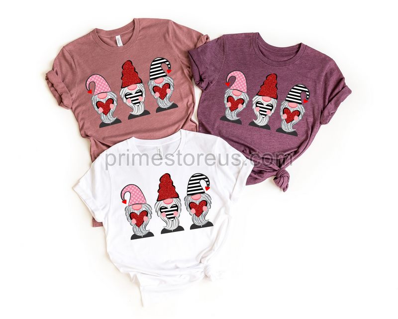 Gnomes Valentines Gnomes Valentines Shirts Gnomes Valentine's Day Valentines Day Shirt Valentines Day Tshirt Cute Valentine Shirts