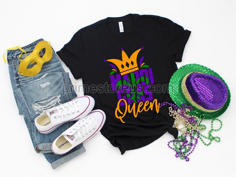 Mardi Gras Queen Shirt Funny Mardi Gras T-shirt New Orleans Shirtfleur-de-lis Nola Costume Party Present Tee