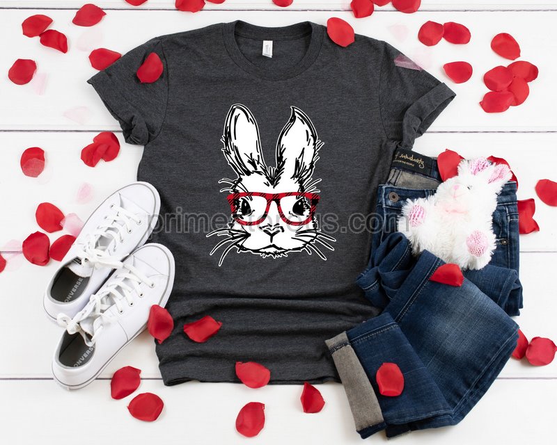 Easter Shirt Women Easter Shirt Rabbit With Glasses Shirt Cute Bunny Shirt Easter Shirt Easter Bunny Shirt Cute Easter Tee Bunny Tee