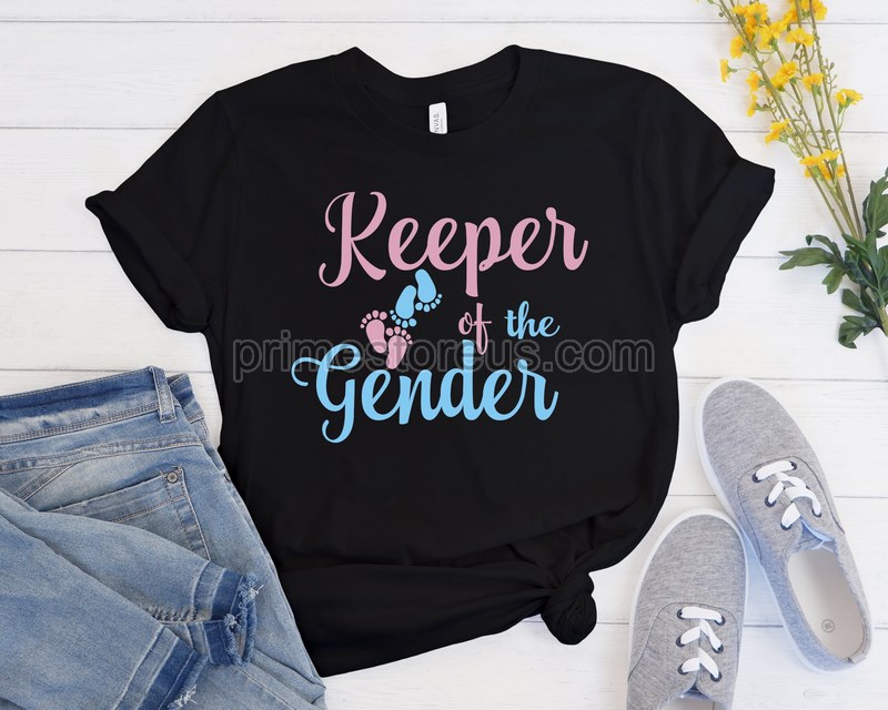 Keeper Of The Gender Shirt Gender Reveal Tshirt Pregnant Tshirt Pregnancy Announcement Gift Idea Baby Boy Baby Girl Future Mom Shirt