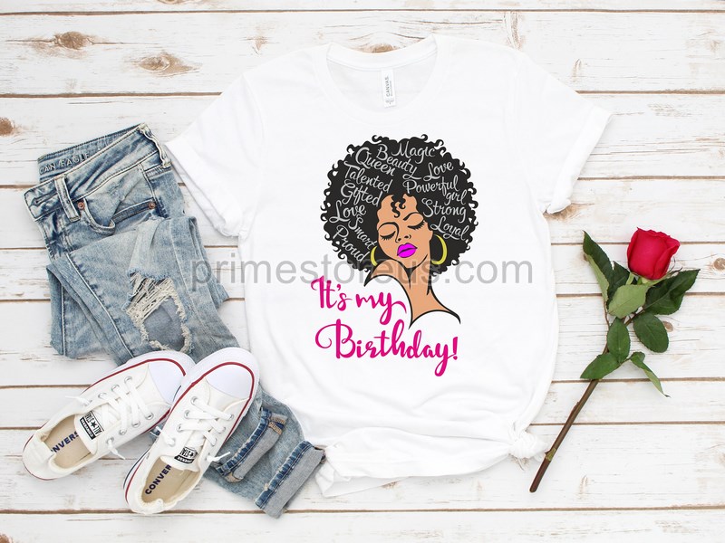 Custom Birthday Shirtlady Woman Face Birthday Party Shirtwomen Birthday Gift Shirtits My Birthday Shirtqueen Birthdaybirthday Girl