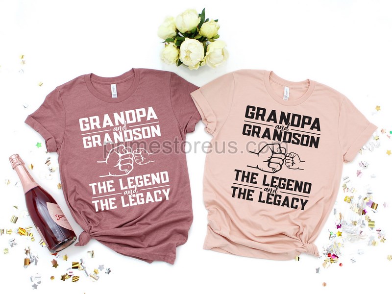 Grandpa And Grandson Shirt Grandpa Tshirt Gift For Grandad Papa T Shirt Papa Gifts Grandfather Shirts Father's Day Shirt Papa Tee