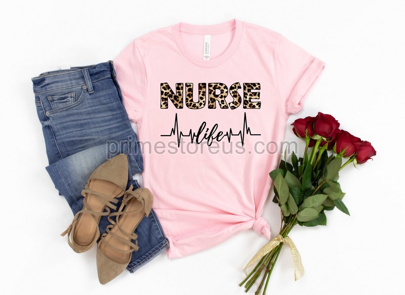 Nurse Life Shirtleopard Nurse Life Shirt Leopard Cheetah Nurse Shirtsrn Shirts Nurse Week Cna Shirt Nursing Shirt Nursing School Tee