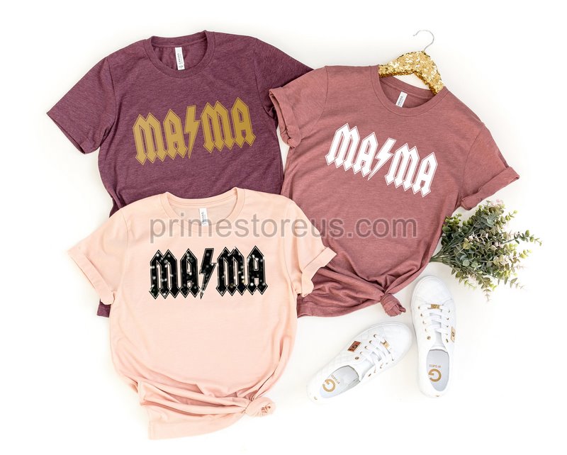 Mama T-shirt Rocker Mama Shirts Cool Mama Shirts Mom Shirts Mother's Day Gift Shirt Gift For Momfun Mom Clothing Mothers Day Gift