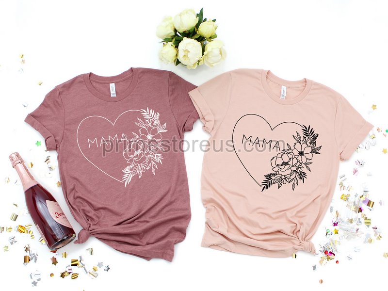 Mama Heart Shirtflower Mama Shirtgift For Momline Drawing Mama Shirtdinosaur Mama Shirtmother's Day Giftfunny Mom Shirt
