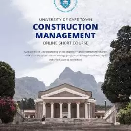 University of cape town construction management 8 weeks online short c
