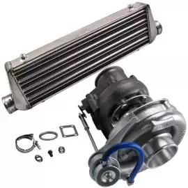  T04E Turbo Charger Compressor with .63 A/R 44 Trim + Intercooler Kit 