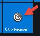 Citrix Receiver tile in the Windows Start menu