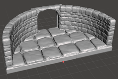 Openforge Curved Walls with Door 
