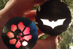 Light Up Ornaments (Batman & Gears of War)