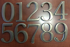 The numbers on the front door.
