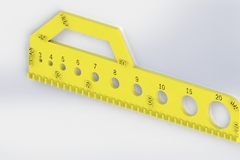 Calibration Ruler Hole Size Checker