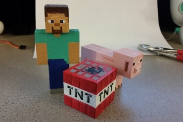 Minecraft - Steve, TNT and Pig