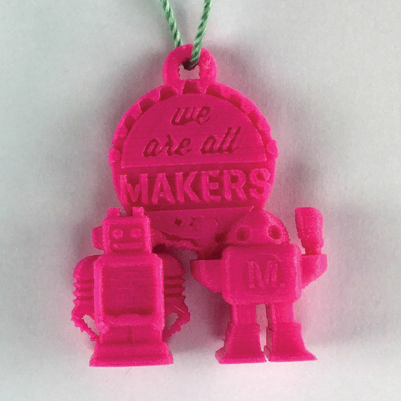 MAKERS - souvenir pendant for Maker Faire