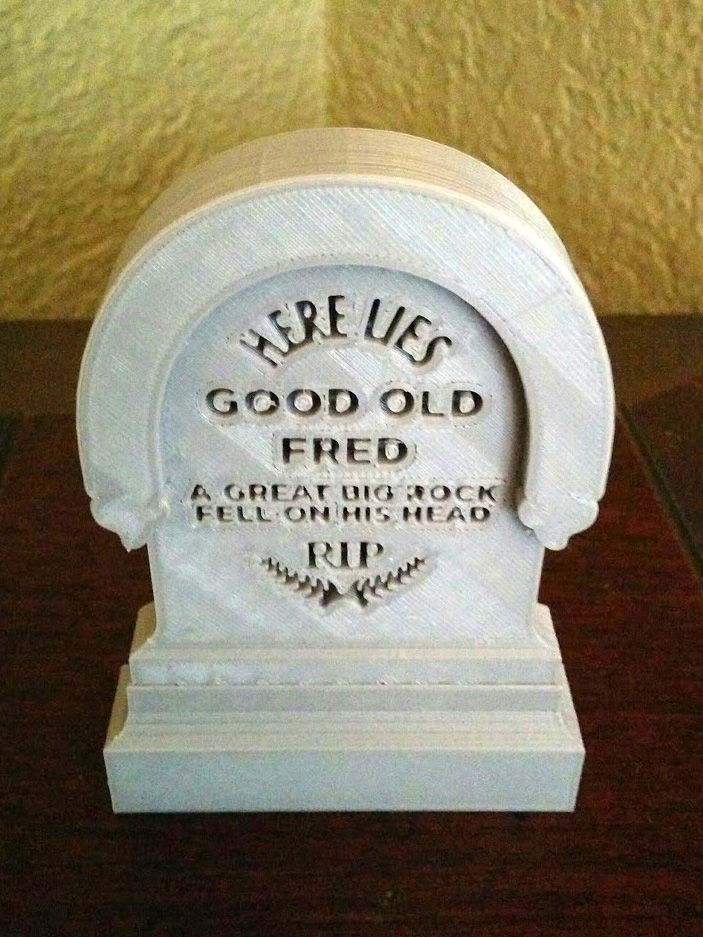 Haunted Mansion Tombstone - Here Lies Good Old Fred