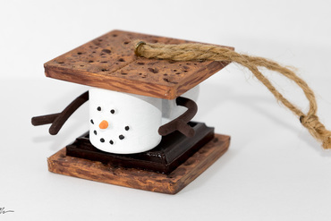 Marshmallow S'mores Christmas Ornament