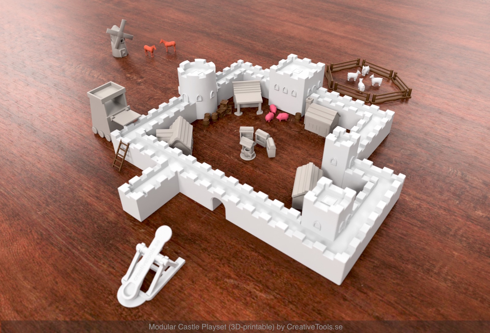 Modular Castle Playset (3D-printable)
